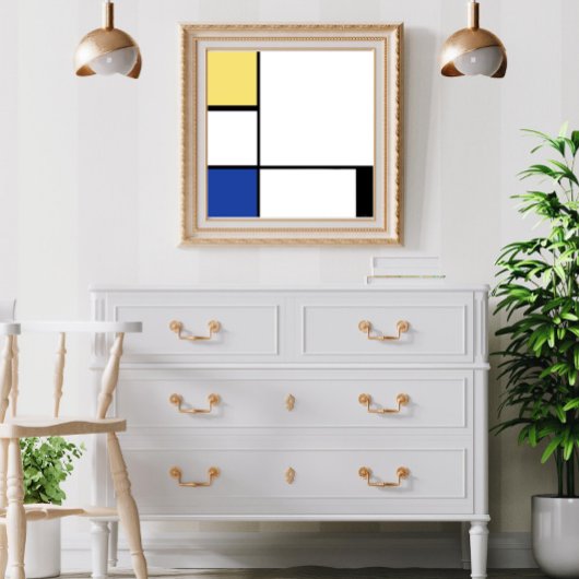 Pietモンドリアン – 組版幾何学模様抽象芸術 ポスター