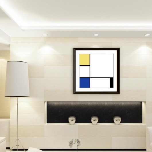 Pietモンドリアン – 組版幾何学模様抽象芸術 ポスター