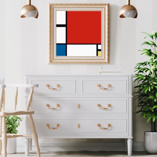 Pietモンドリアン – 組版幾何学模様抽象芸術 ポスター