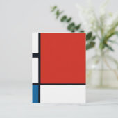 Pietモンドリアン – 組版幾何学模様抽象芸術 ポストカード (スタンド正面)