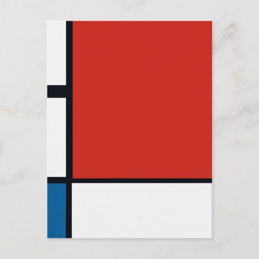 Pietモンドリアン – 組版幾何学模様抽象芸術 ポストカード (正面)