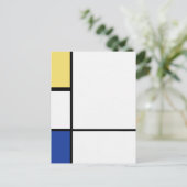 Pietモンドリアン – 組版幾何学模様抽象芸術 ポストカード (スタンド正面)