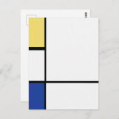 Pietモンドリアン – 組版幾何学模様抽象芸術 ポストカード (正面/裏面)