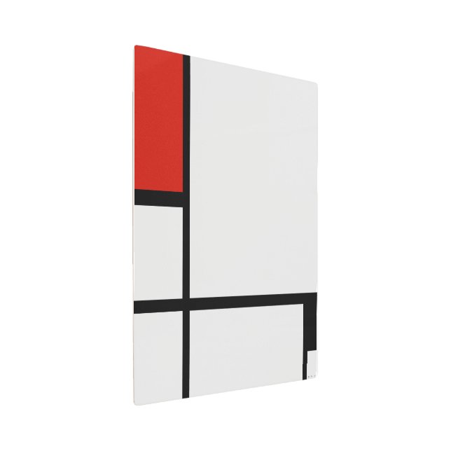 Pietモンドリアン – 組版幾何学模様抽象芸術 メタルプリント (3/4)