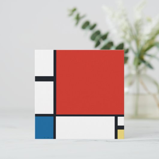 Pietモンドリアン – 組版幾何学模様抽象芸術 招待状 (スタンド正面)