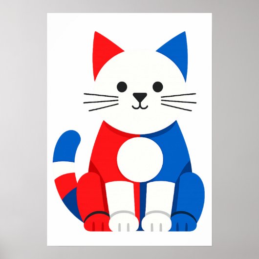 Piet Cat Printable Digital Download ポスター (正面)