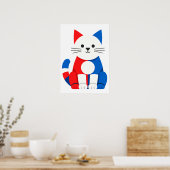 Piet Cat Printable Digital Download ポスター (キッチン)