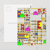 Piet-Man at Arcade Mondrian ポストカード (正面/裏面)