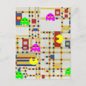 Piet-Man at Arcade Mondrian ポストカード (正面)