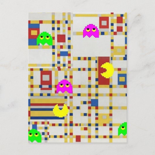 Piet-Man at Arcade Mondrian ポストカード (正面)