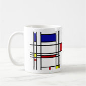 Piet Mondriaan, "コンポジション" コーヒーマグカップ (左)