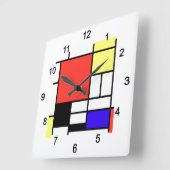 Piet Mondriaan , 1926 Composition スクエア壁時計 (傾斜)