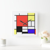 Piet Mondriaan , 1926 Composition スクエア壁時計 (ホーム)