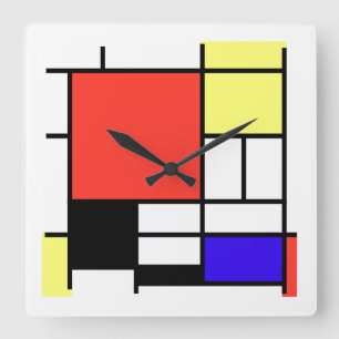 Piet Mondriaan , 1926 Composition スクエア壁時計