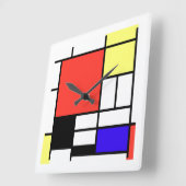 Piet Mondriaan , 1926 Composition スクエア壁時計 (傾斜)