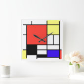 Piet Mondriaan , 1926 Composition スクエア壁時計 (ホーム)