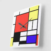 Piet Mondriaan , 1926 Composition スクエア壁時計 (傾斜)