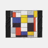 PIET MONDRIAAN - Compositon A 1923年 フリースブランケット (正面(横))