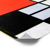Piet Mondrian Composition Red Yellow Blue Black ポスター (角)