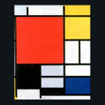 Piet Mondrian Composition Red Yellow Blue Black ポスター<br><div class="desc">Piet Mondrian's Composition With Red Yellow Blue And Black</div>