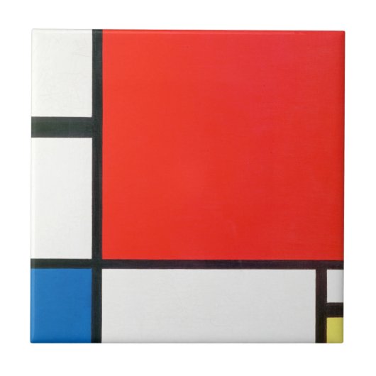 Piet Mondrian Composition With Red タイル (正面)