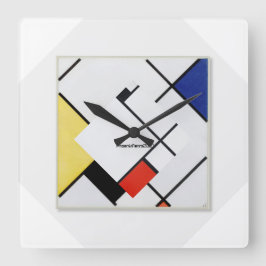 Piet Mondrian Modern Art Clock スクエア壁時計