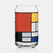 Piet Mondrian Red Blue Yellow Abstract Art ガラス缶 (裏面)