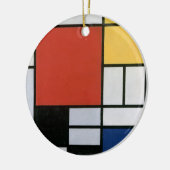 Piet Mondrian Red Blue Yellow Abstract Art セラミックオーナメント (左)