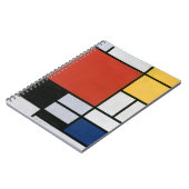 Piet Mondrian Red Blue Yellow Abstract Art ノートブック (左側)