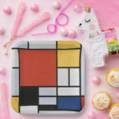 Piet Mondrian Red Blue Yellow Abstract Art ペーパープレート (パーティー)