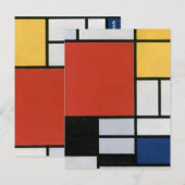 Piet Mondrian Red Blue Yellow Abstract Art ポストカード (正面/裏面)