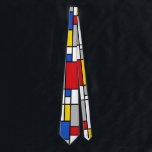 Piet Mondrian Retro Geometric Shapes Abstract Art ネクタイ<br><div class="desc">This bright,  colorful tie was inspired by the artist Piet Mondrian,  a Dutch painter who lived from 1872-1944.  He had a profound effect on the development of Abstract Art. This tie is for the bold man,  who is not afraid of bright colors and unique individuality!</div>