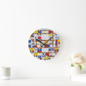 piet mondrian , victory.boogie-woogie ラウンド壁時計 (ホーム)