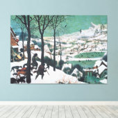 Pieter Bruegelによる雪のハンターズ キャンバスプリント (インサイチュ (ウッドフロア))