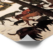 Pieter Bruegelによる雪のハンターズ ポスター (角)