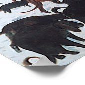 Pieter Bruegelによる雪のハンターズ ポスター (角)