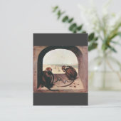 Pieter Bruegelによる2匹のサル ポストカード (スタンド正面)