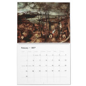 Pieter Bruegelのアートワーク カレンダー (2月 2027)