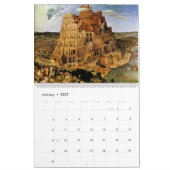 Pieter Bruegelのアートワーク カレンダー (1月 2027)