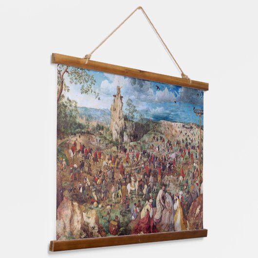 Pieter Bruegelのカルヴァリへの行列 吊り下げ型タペストリー (傾斜あり)