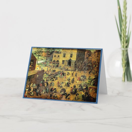 Pieter Bruegelの"子供のゲーム" - 1560年 カード (正面)