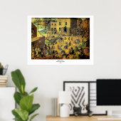 Pieter Bruegelの"Children's Games" - 1560 ポスター (ホームオフィス)