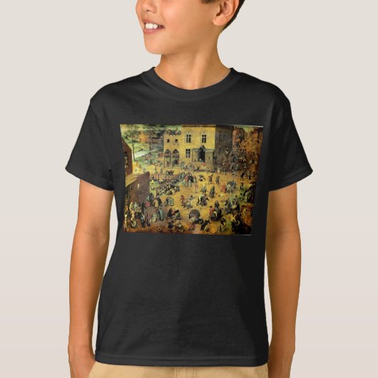 Pieter Bruegelの"Children's Games" - 1560 Tシャツ (正面)