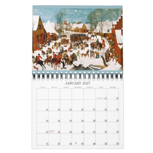Pieter Bruegelより古く小さい2016年 カレンダー (1月 2027)