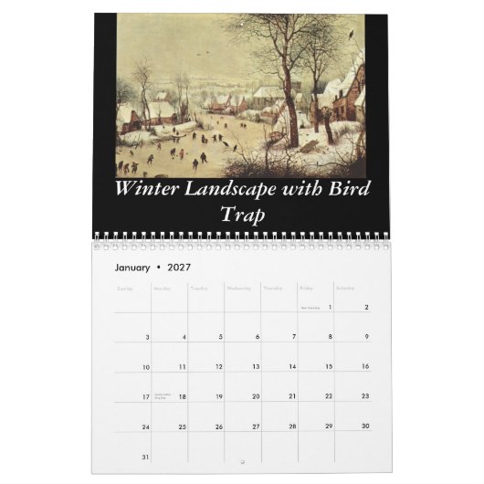 Pieter Bruegel年長者2013のカレンダー カレンダー (1月 2027)