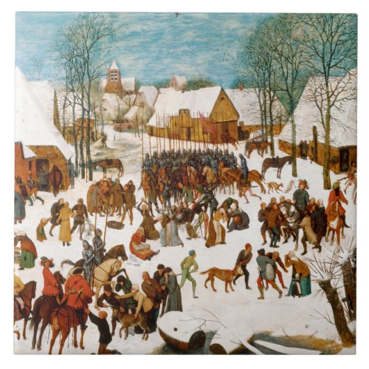 Pieter Bruegel潔白な人の年長者大虐殺 タイル (正面)