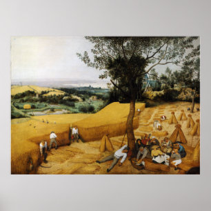 Pieter Bruegel著収穫機より古い1565年 ポスター