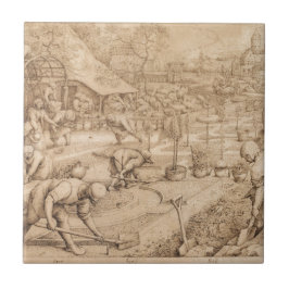 Pieter Bruegel著春年長者 タイル