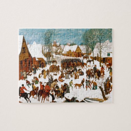 Pieter Bruegel著潔白な人の大虐殺 ジグソーパズル (横)