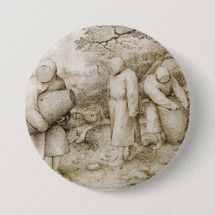 Pieter Bruegel著養蜂家年長者 缶バッジ